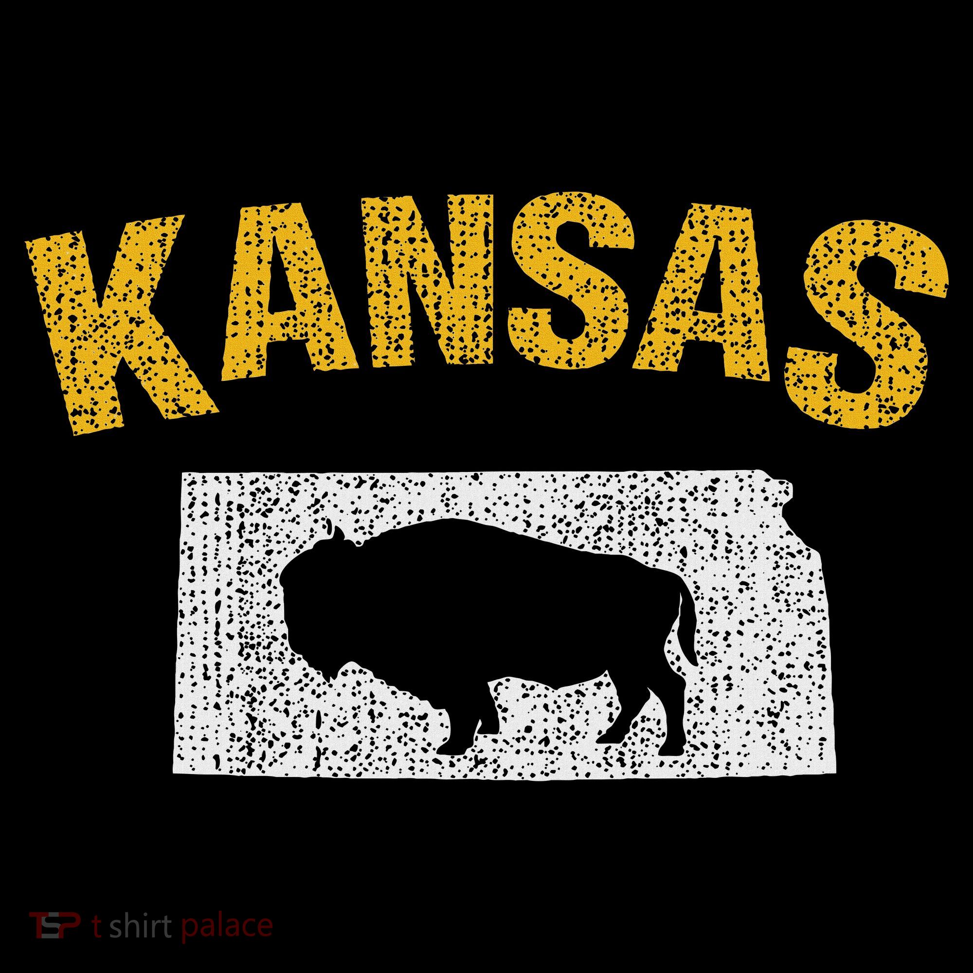 Distressed Kansas State And Buffalo Bison Coaster