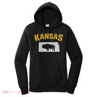 Distressed Kansas State And Buffalo Bison Women's Hoodie thumb 0