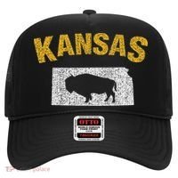 Distressed Kansas State And Buffalo Bison Hat thumb 0