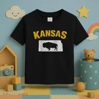Distressed Kansas State And Buffalo Bison Toddler T-Shirt thumb 3