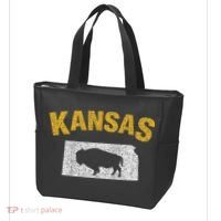 Distressed Kansas State And Buffalo Bison Tote Bag thumb 3
