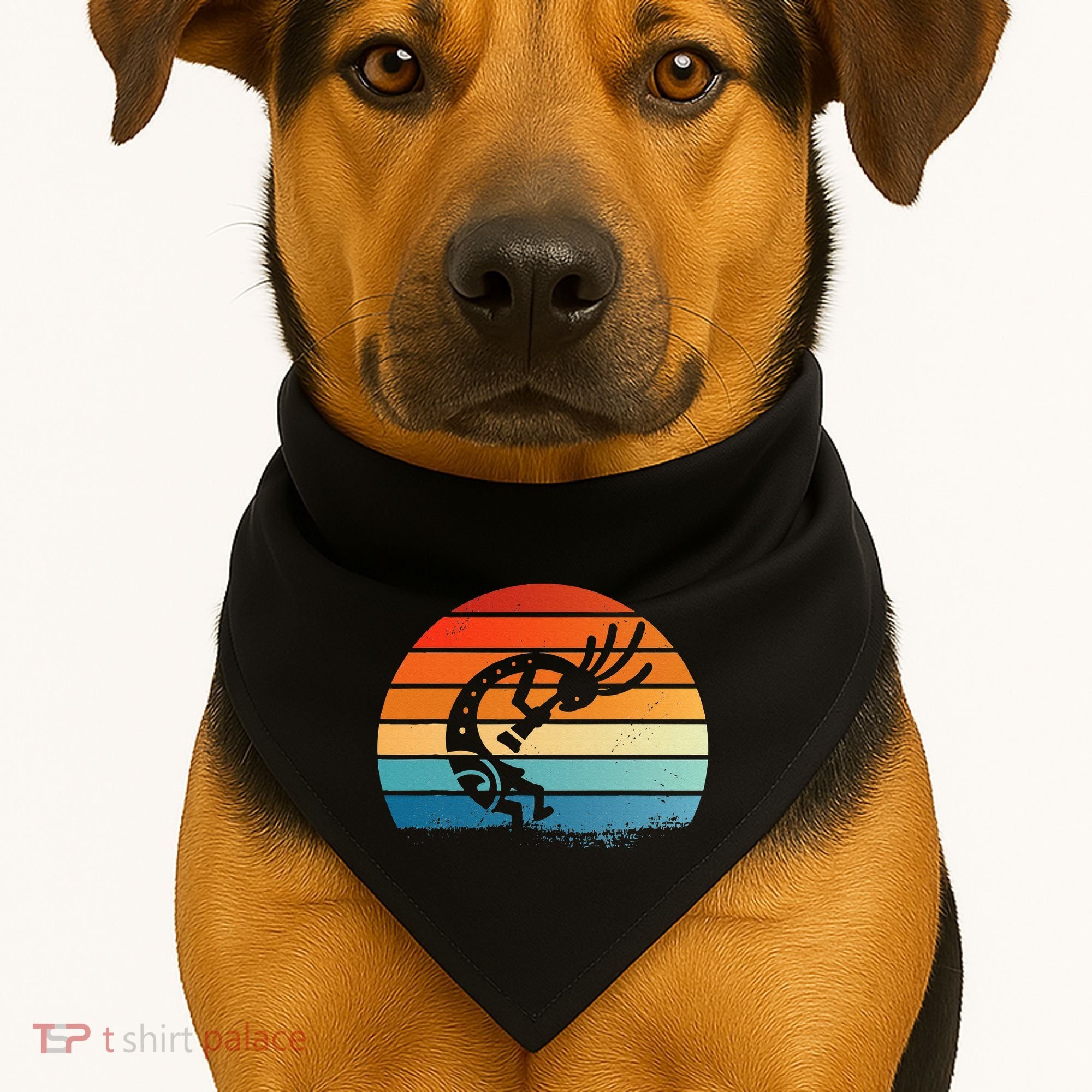 Dancing Kokopelli Southwestern USA Native American Symbol USA-Made Doggie Bandana