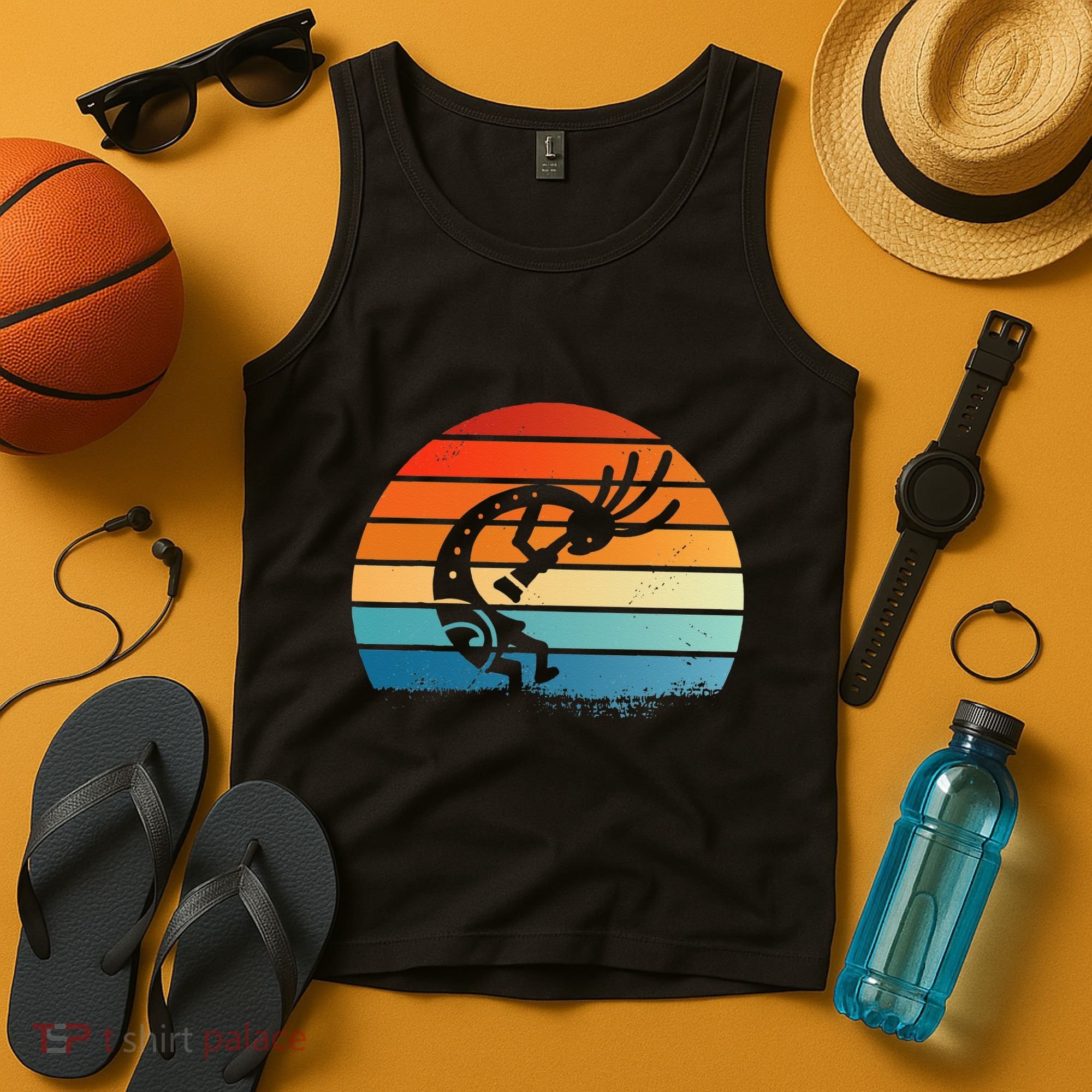Dancing Kokopelli Southwestern USA Native American Symbol Tank Top