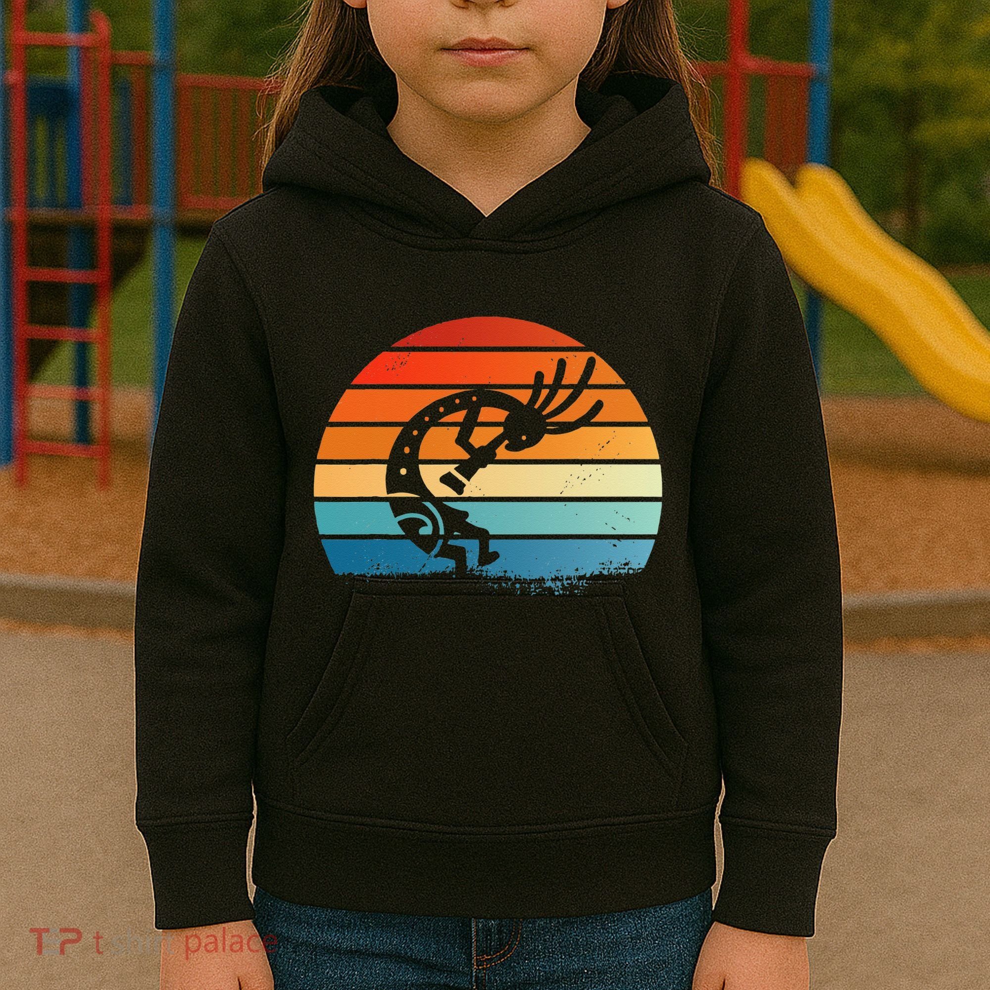 Dancing Kokopelli Southwestern USA Native American Symbol Kids Hoodie