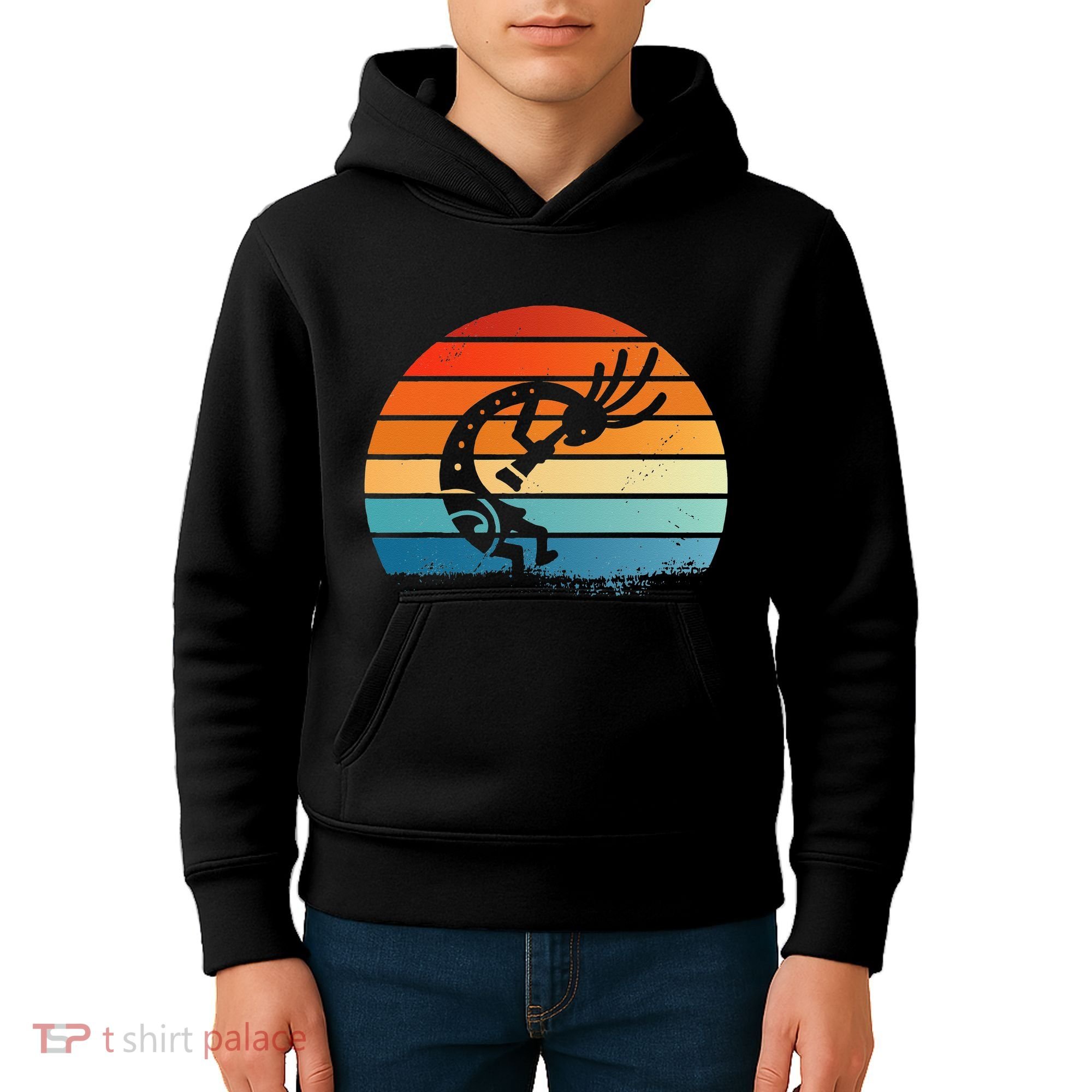 Dancing Kokopelli Southwestern USA Native American Symbol Kids Hoodie