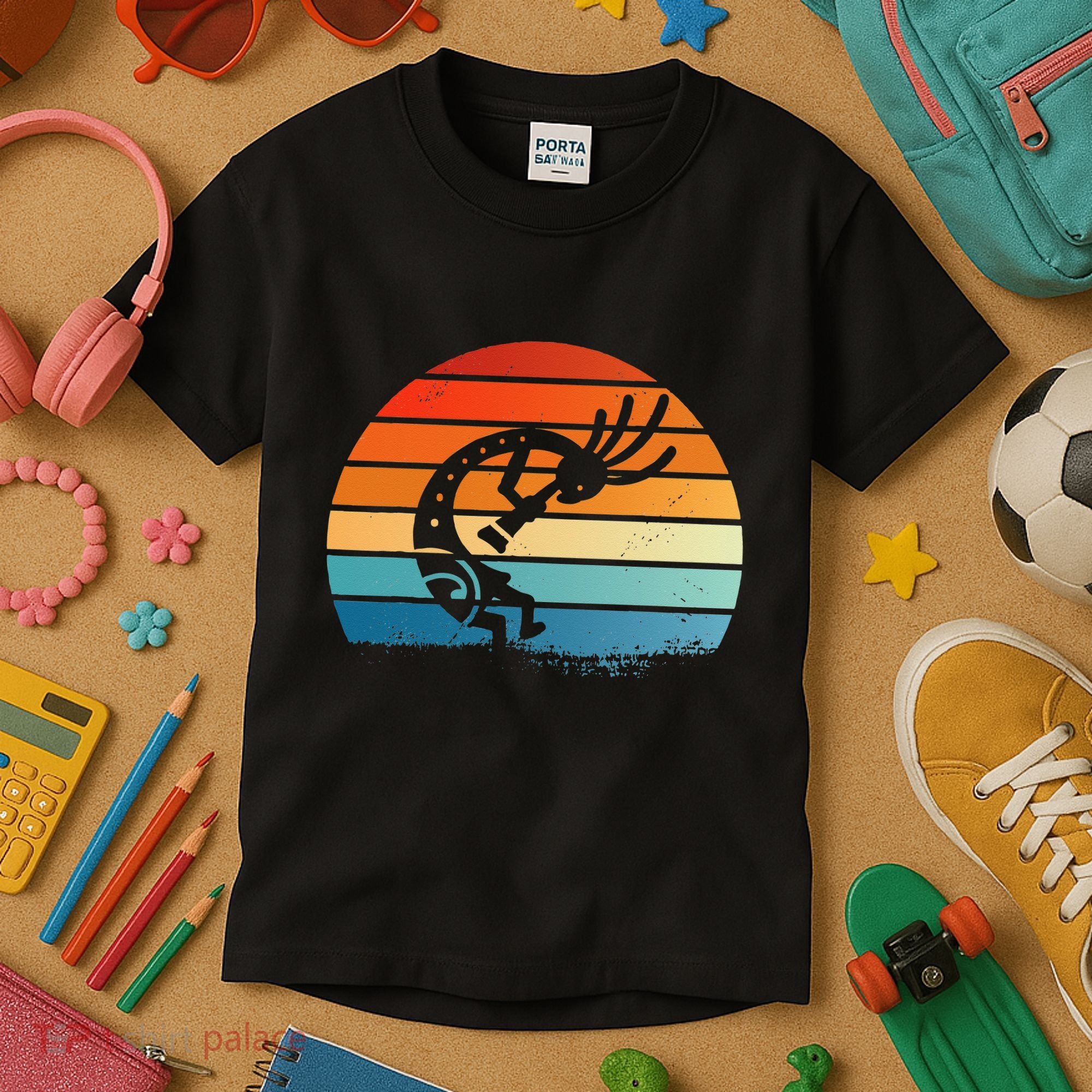 Dancing Kokopelli Southwestern USA Native American Symbol Kids T-Shirt