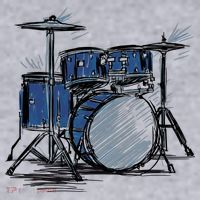 Drum Kit Sketch Music Women's Sweatshirt thumb 2