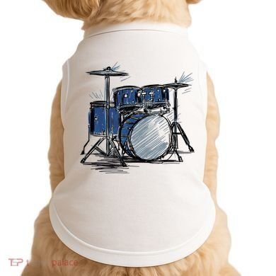 Drum Kit Sketch Music Doggie Tank