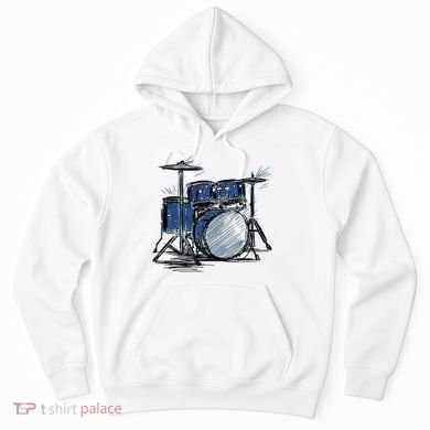 Drum Kit Sketch Music Hoodie