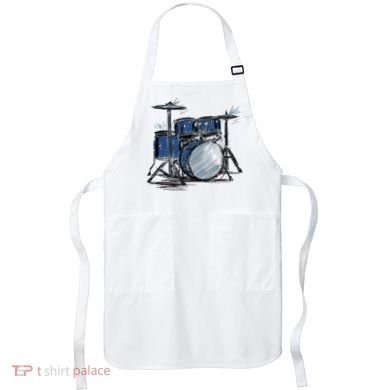 Drum Kit Sketch Music Apron