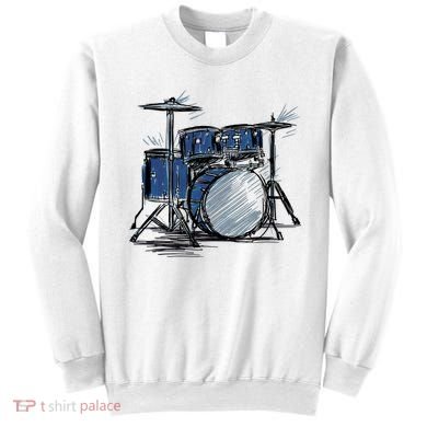 Drum Kit Sketch Music Sweatshirt