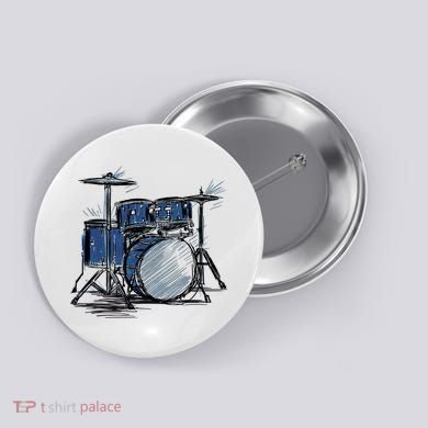 Drum Kit Sketch Music Button
