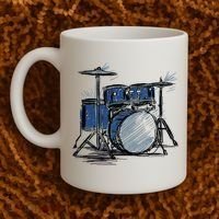 Drum Kit Sketch Music Coffee Mug thumb 2