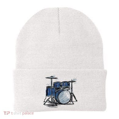 Drum Kit Sketch Music Beanie