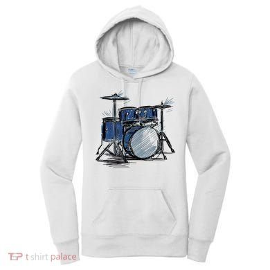 Drum Kit Sketch Music Women's Hoodie