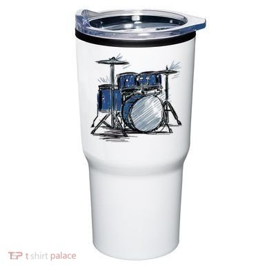 Drum Kit Sketch Music Tumbler