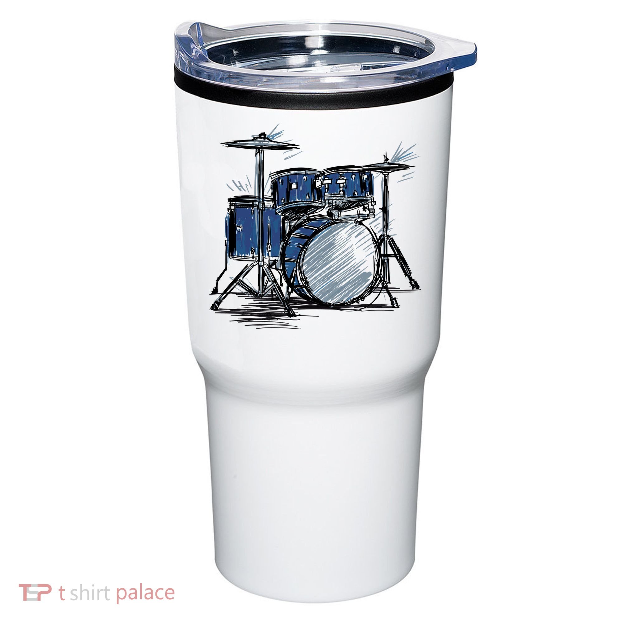 Drum Kit Sketch Music Tumbler