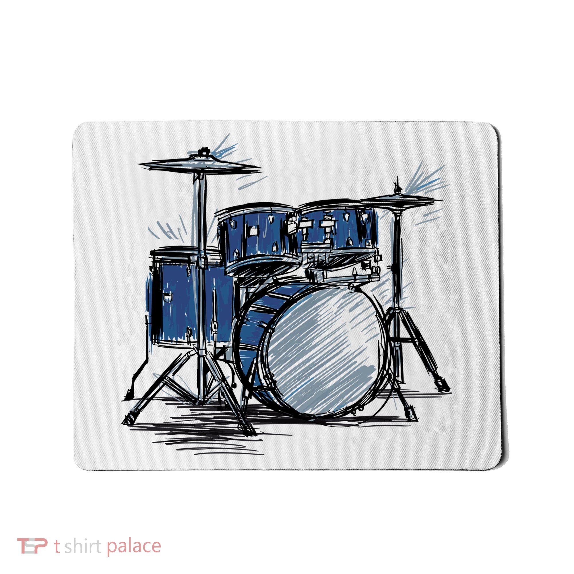 Drum Kit Sketch Music Mousepad