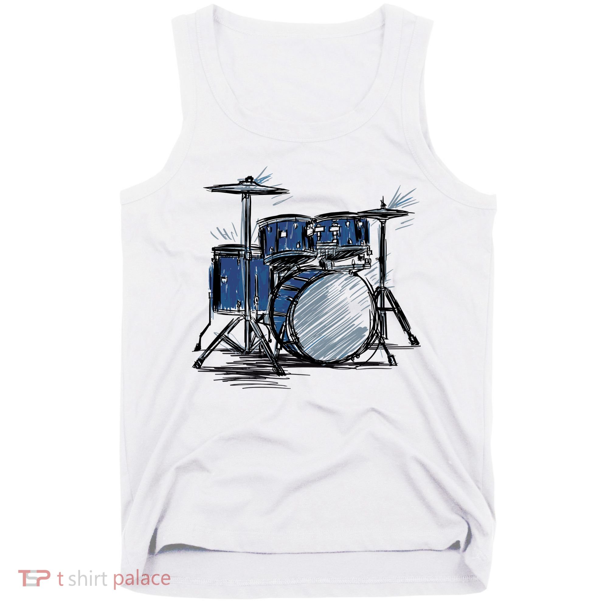 Drum Kit Sketch Music Tank Top