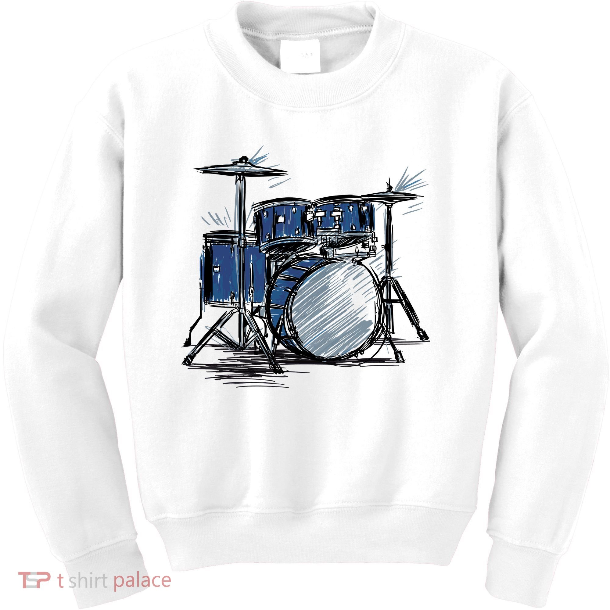 Drum Kit Sketch Music Kids Sweatshirt