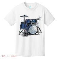 Drum Kit Sketch Music Kids T-Shirt thumb 0