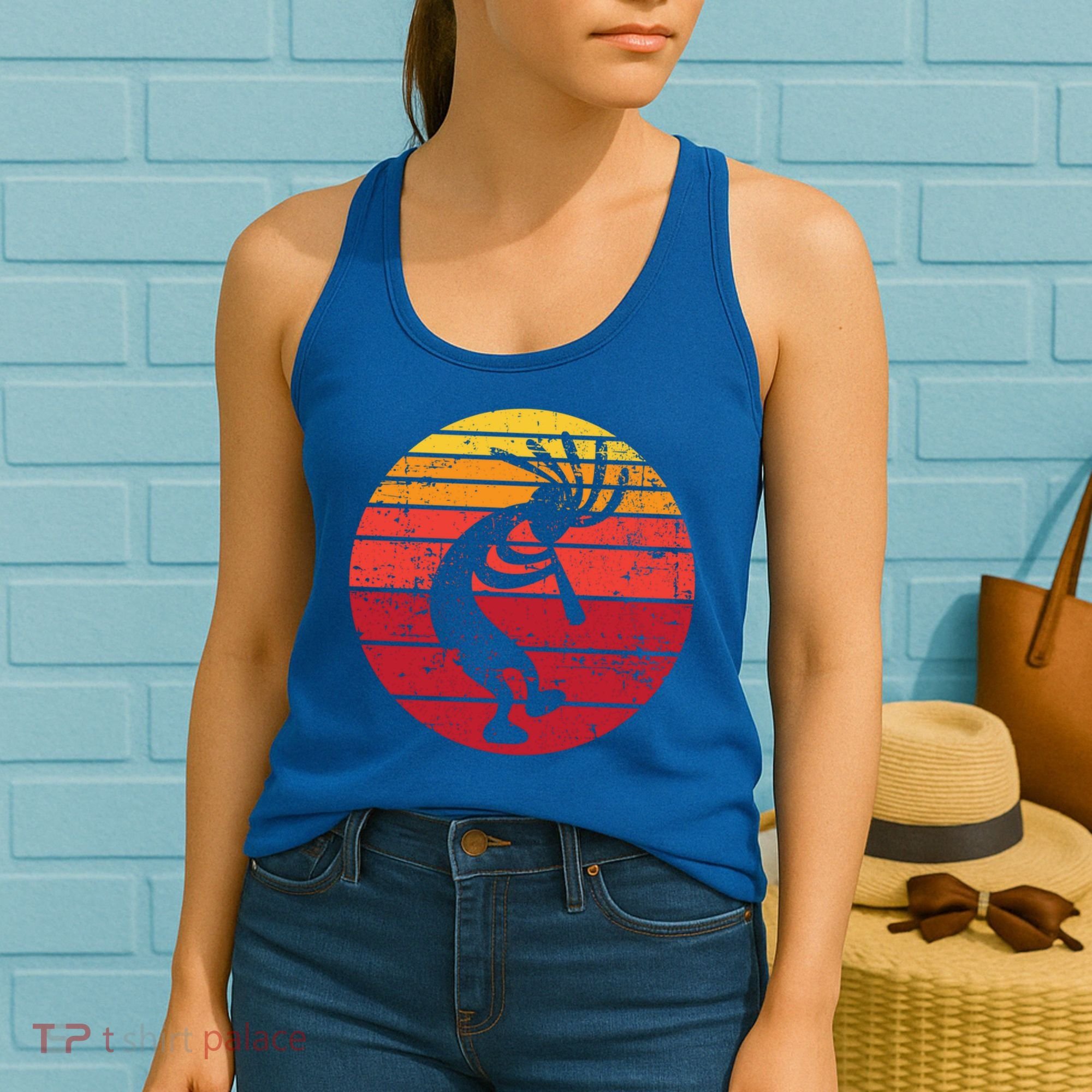 Dancing Kokopelli Southwestern Usa Native American Symbol Gift Women's Tank Top