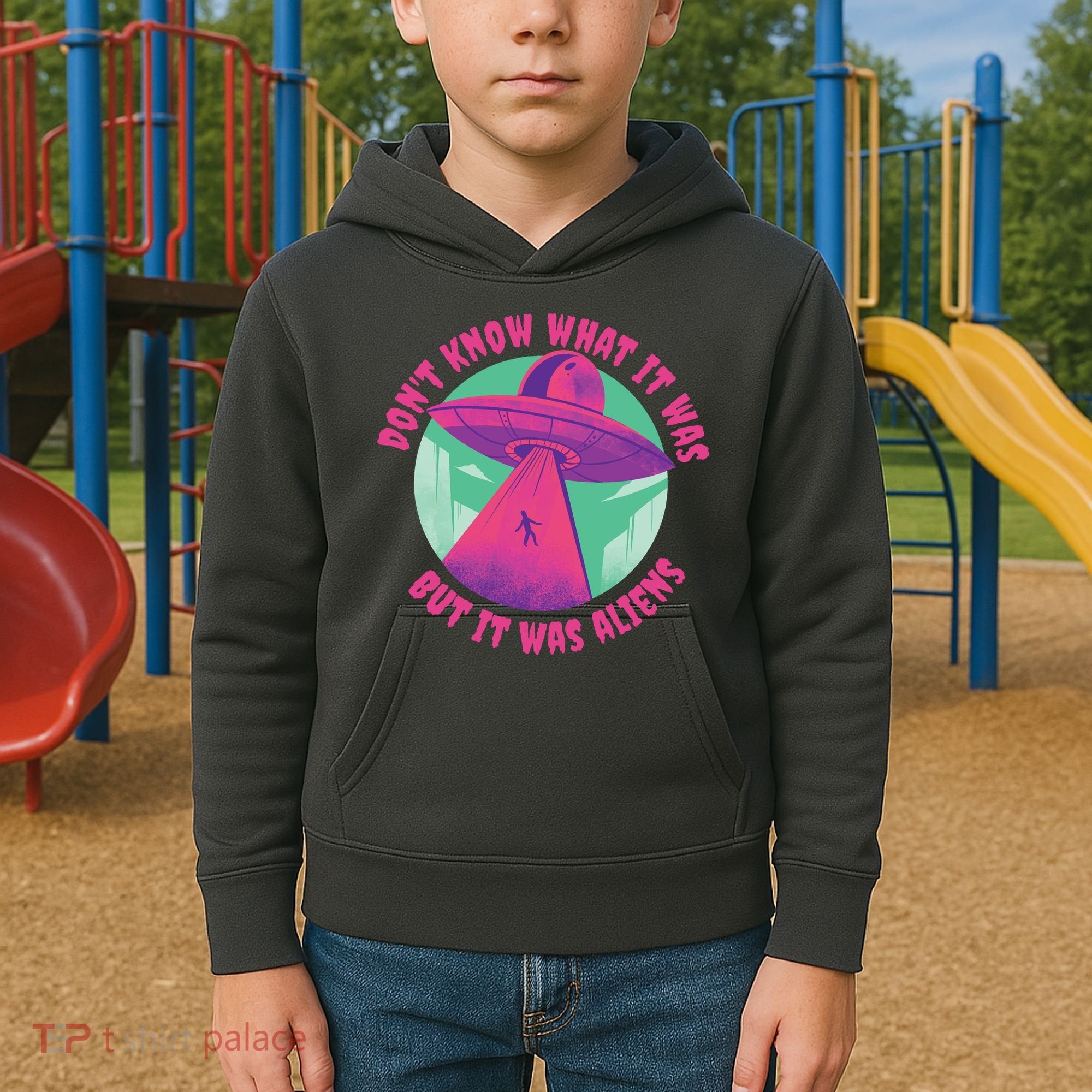 Don't Know What It Was But It Was Aliens Kids Hoodie
