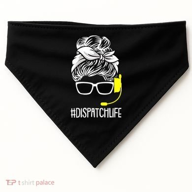 Dispatch Life 911 Dispatcher Thin Gold Line Operator USA-Made Doggie Bandana