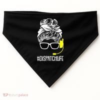 Dispatch Life 911 Dispatcher Thin Gold Line Operator USA-Made Doggie Bandana thumb 0