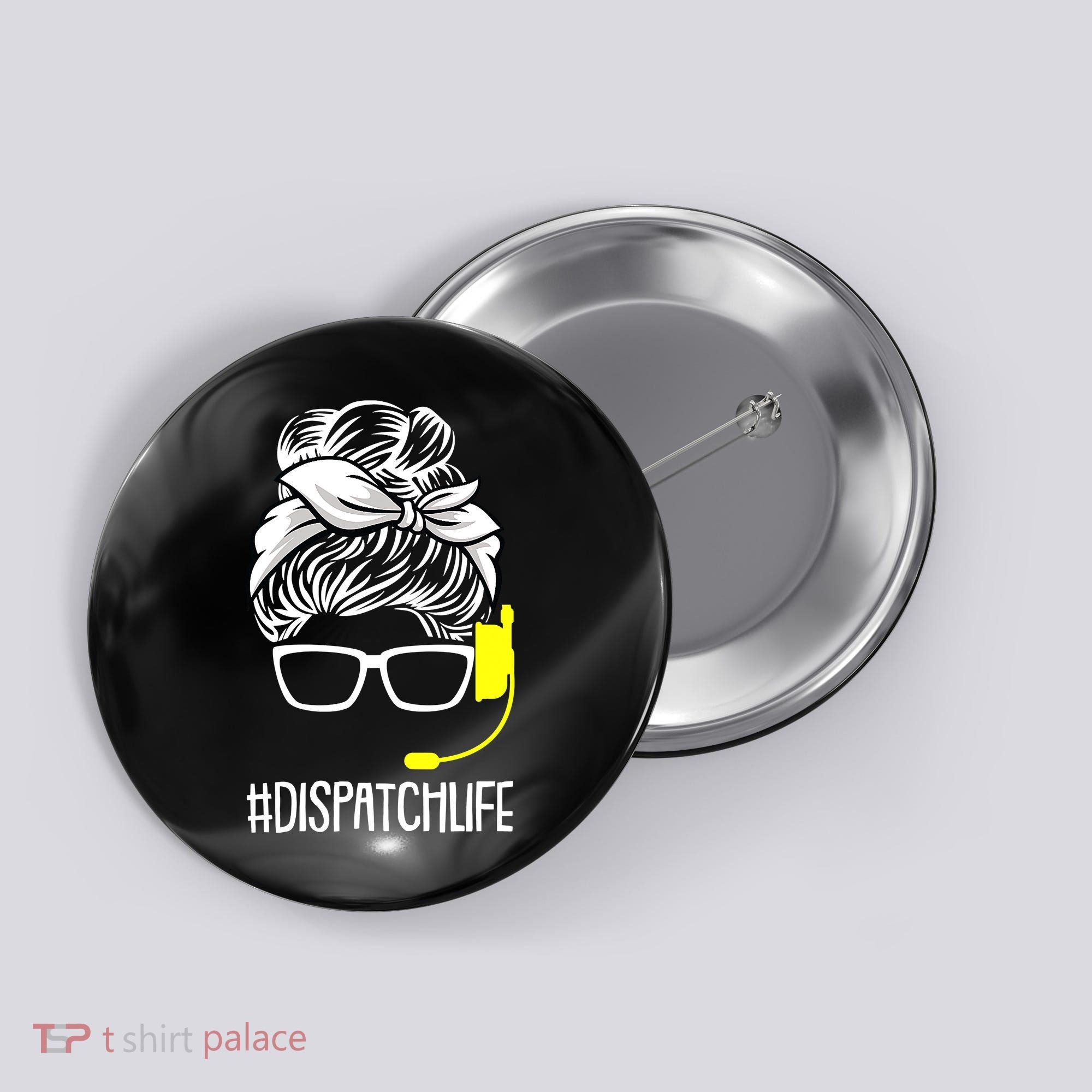 Dispatch Life 911 Dispatcher Thin Gold Line Operator Button