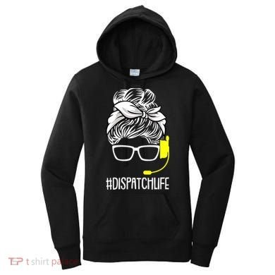Dispatch Life 911 Dispatcher Thin Gold Line Operator Women's Hoodie