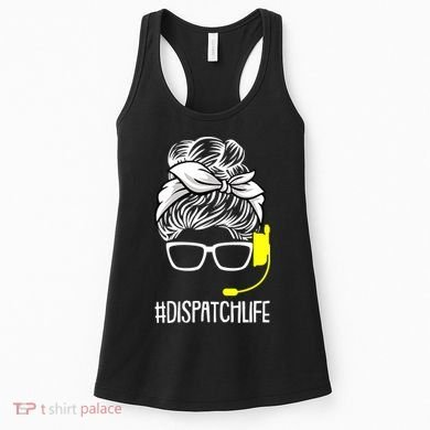 Dispatch Life 911 Dispatcher Thin Gold Line Operator Women's Tank Top