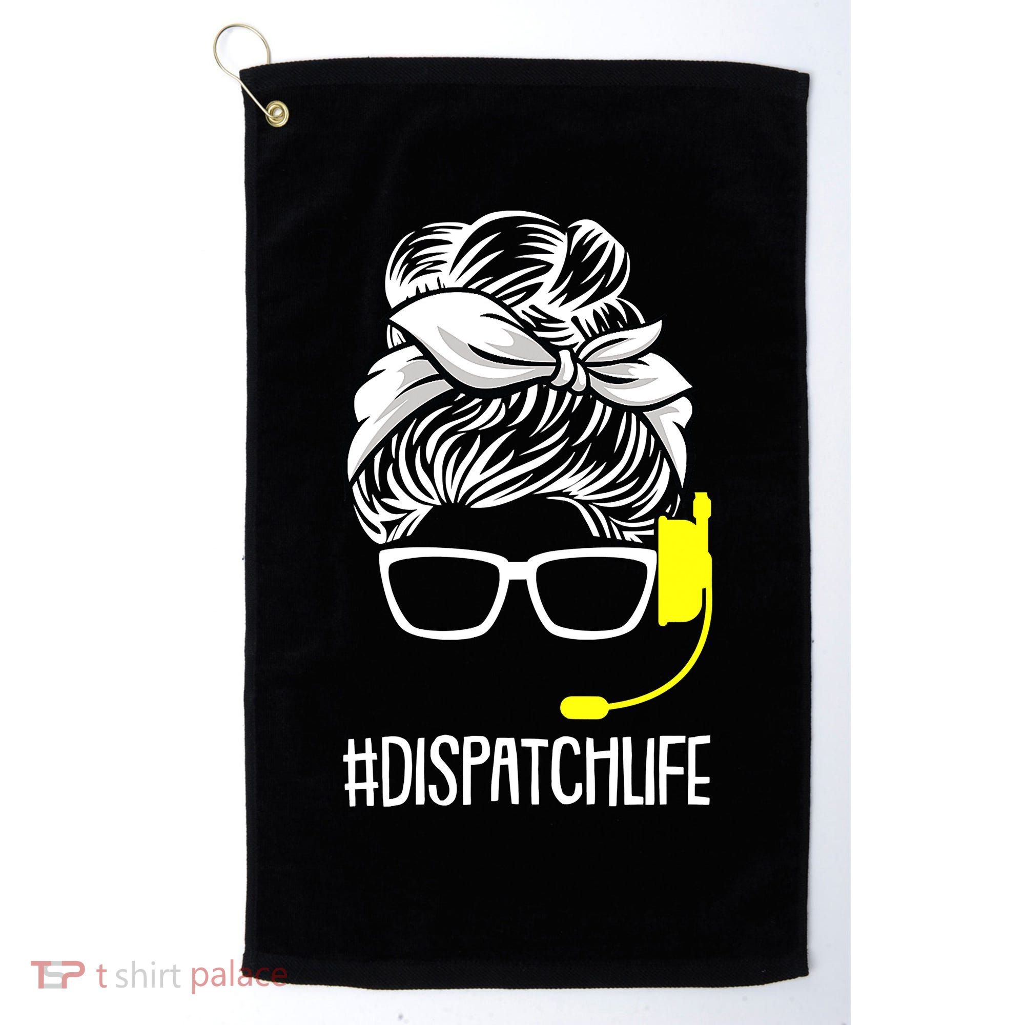 Dispatch Life 911 Dispatcher Thin Gold Line Operator Golf Towel