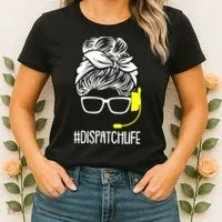 Dispatch Life 911 Dispatcher Thin Gold Line Operator Women's T-Shirt thumb 2