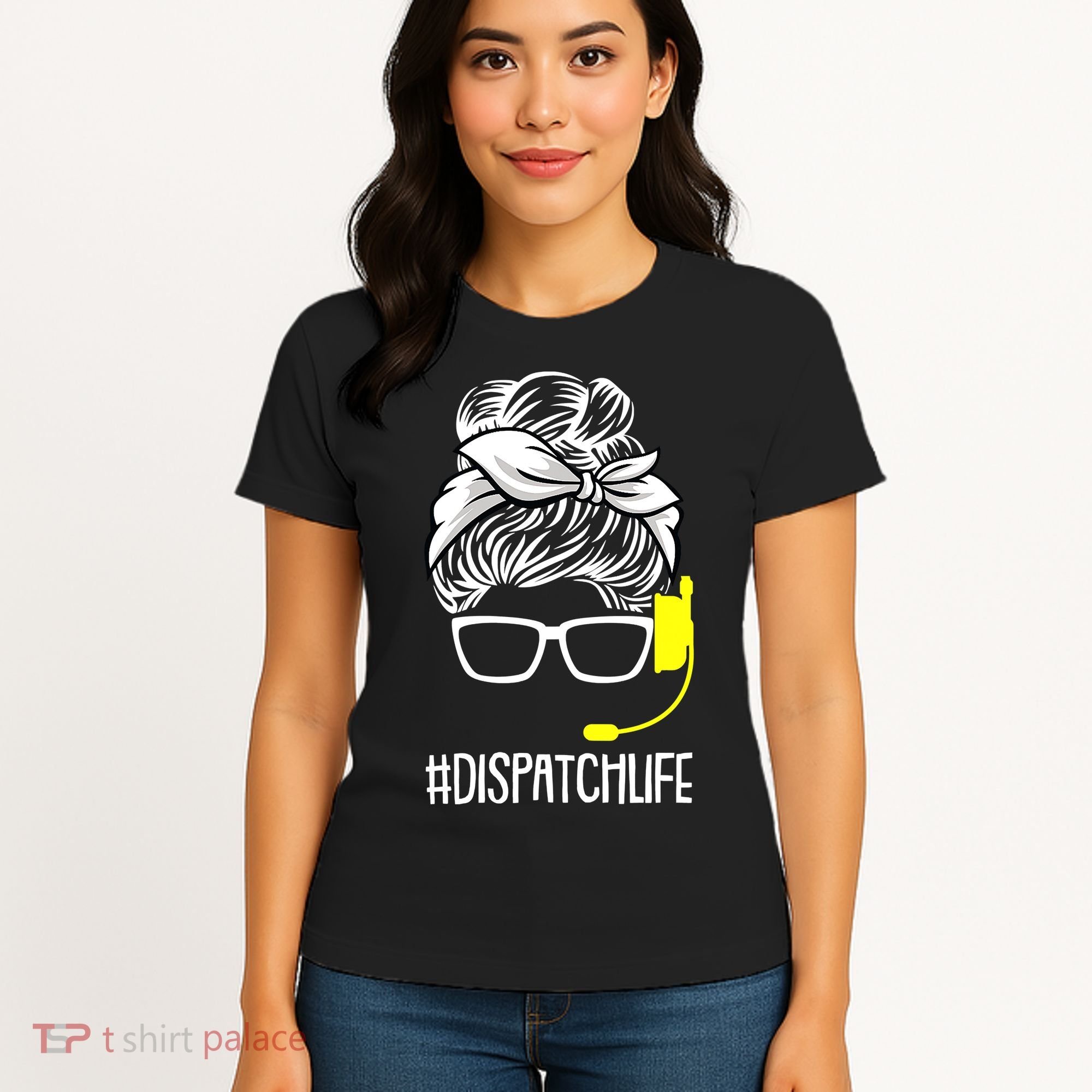 Dispatch Life 911 Dispatcher Thin Gold Line Operator Women's T-Shirt