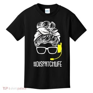 Dispatch Life 911 Dispatcher Thin Gold Line Operator Kids T-Shirt