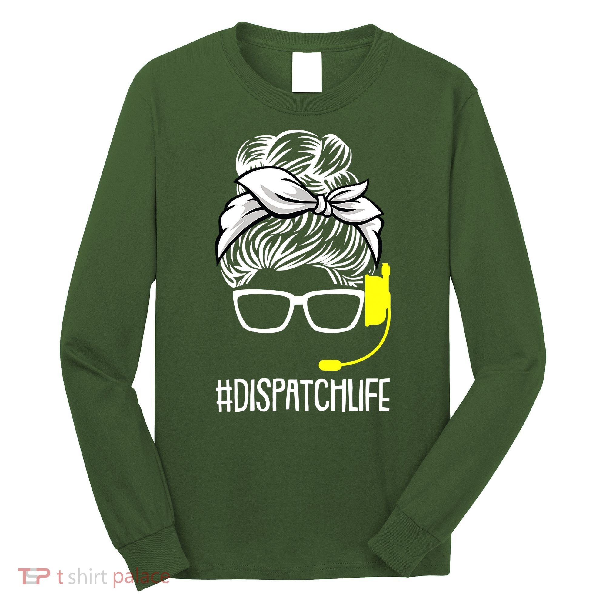 Dispatch Life 911 Dispatcher Thin Gold Line Operator Long Sleeve Shirt