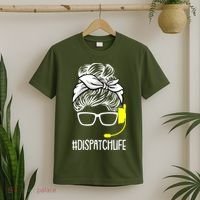 Dispatch Life 911 Dispatcher Thin Gold Line Operator T-Shirt thumb 2