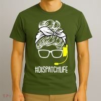 Dispatch Life 911 Dispatcher Thin Gold Line Operator T-Shirt thumb 3