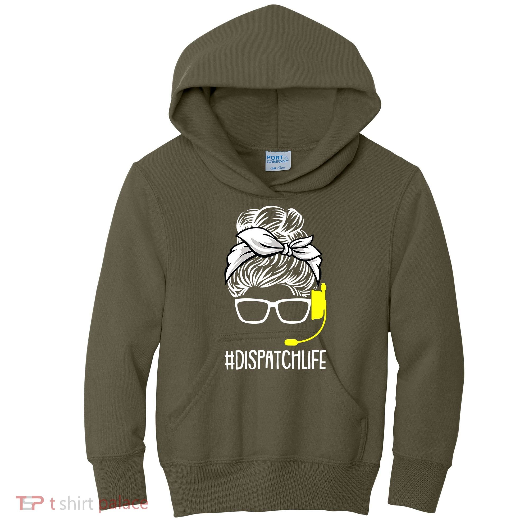 Dispatch Life 911 Dispatcher Thin Gold Line Operator Kids Hoodie