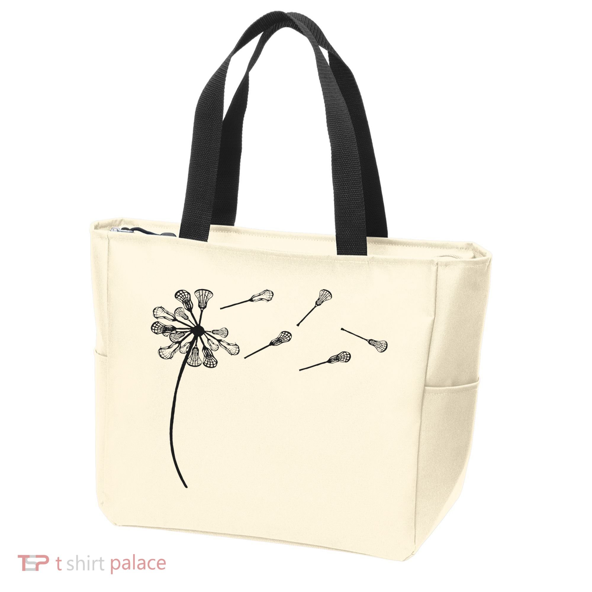Dandelion Lacrosse And Lax Accessories Lacrosse Mom Tote Bag