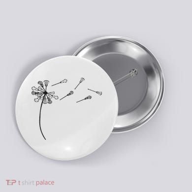 Dandelion Lacrosse And Lax Accessories Lacrosse Mom Button