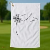 Dandelion Lacrosse And Lax Accessories Lacrosse Mom Golf Towel thumb 1