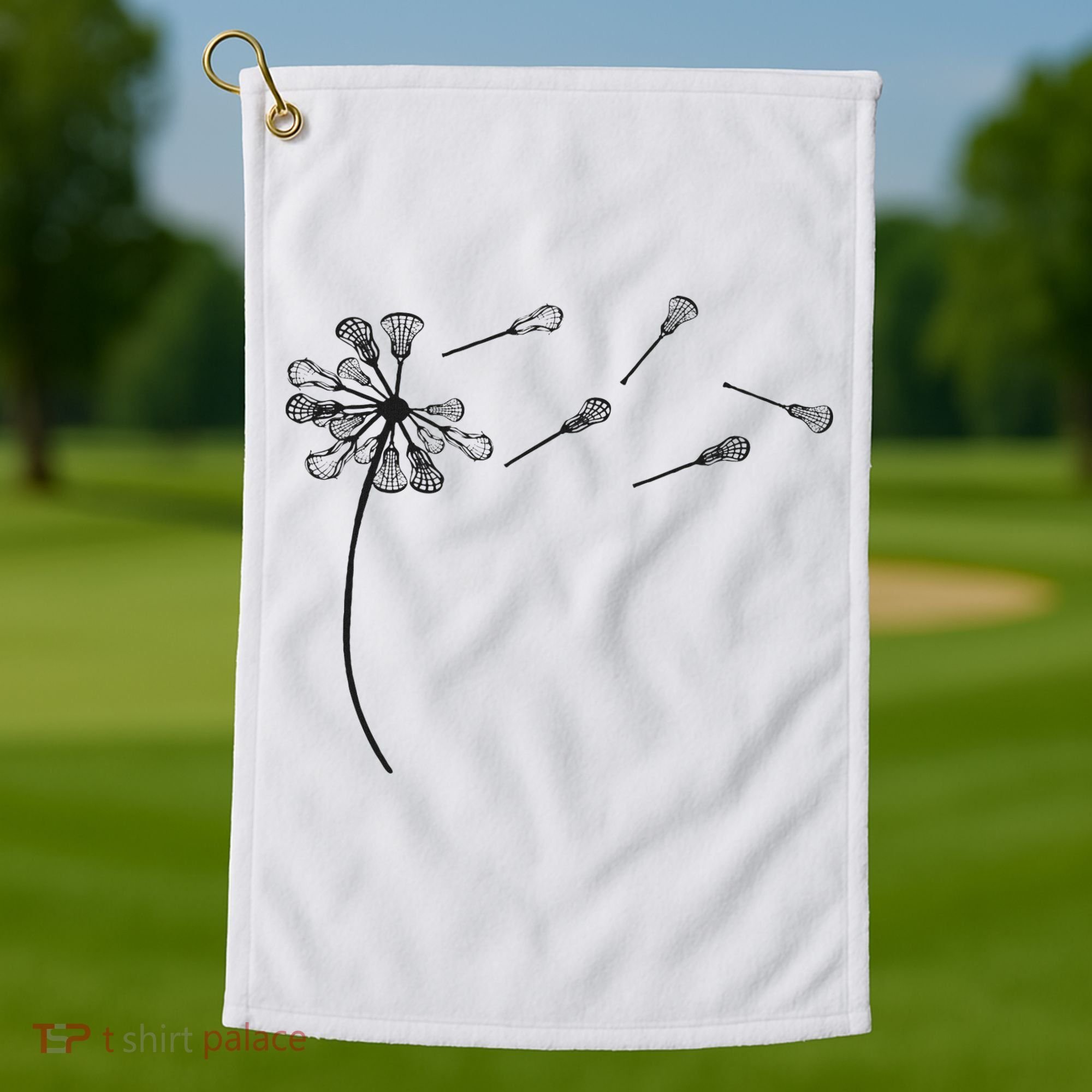 Dandelion Lacrosse And Lax Accessories Lacrosse Mom Golf Towel