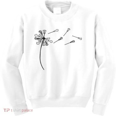 Dandelion Lacrosse And Lax Accessories Lacrosse Mom Kids Sweatshirt