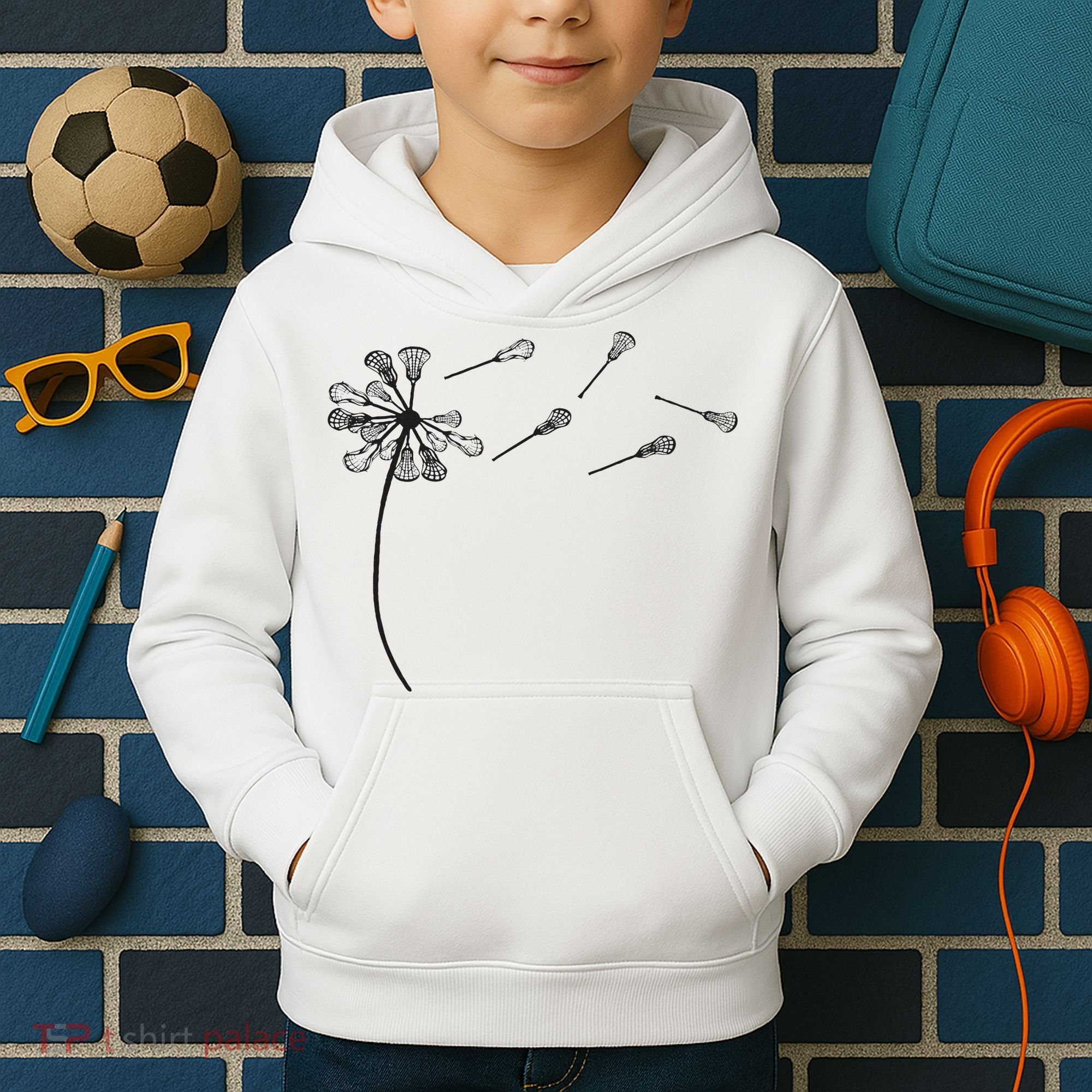 Dandelion Lacrosse And Lax Accessories Lacrosse Mom Kids Hoodie