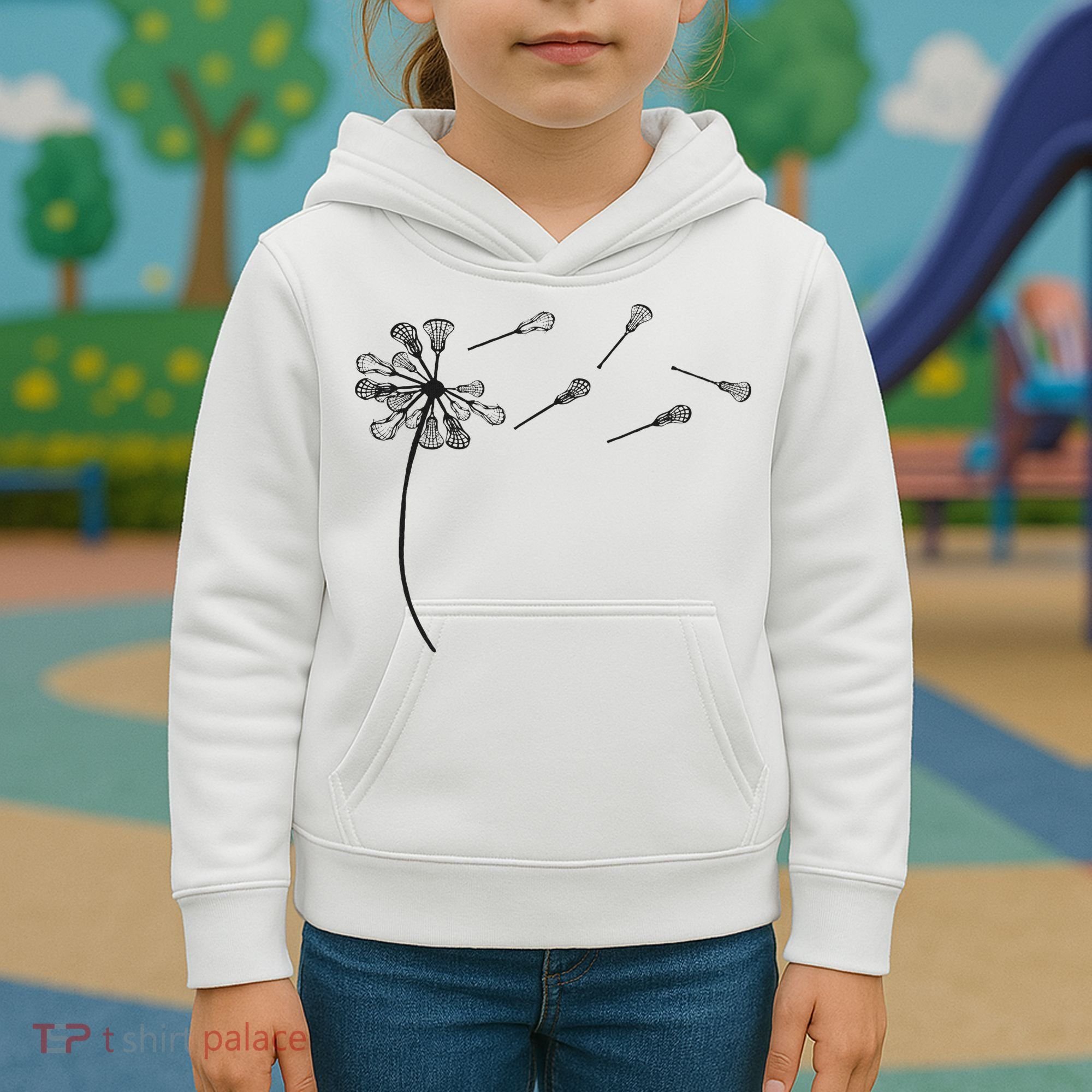 Dandelion Lacrosse And Lax Accessories Lacrosse Mom Kids Hoodie