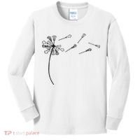 Dandelion Lacrosse And Lax Accessories Lacrosse Mom Kids Long Sleeve Shirt thumb 0