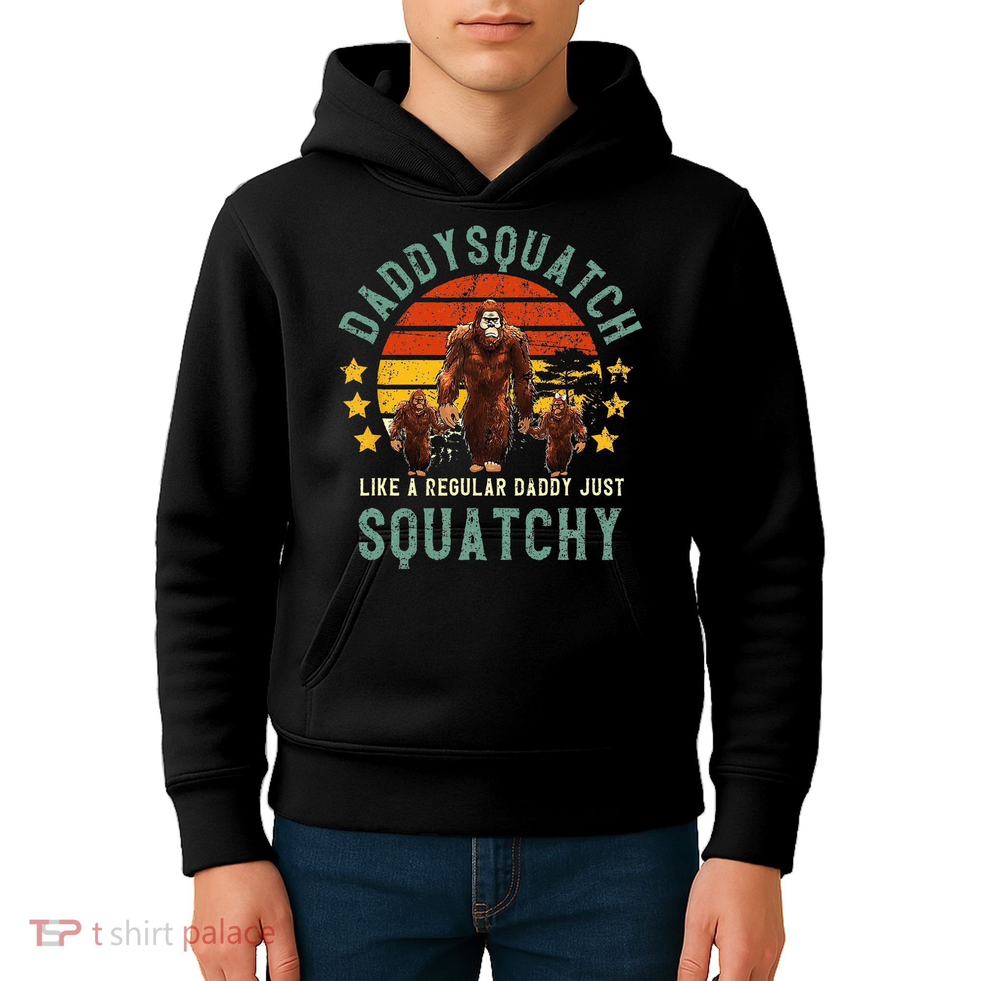 Daddysquatch Like A Daddy Just Way More Squatchy Father Day Kids Hoodie