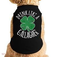 DRINK LIKE A GALLAGHER St Patrick's Day Doggie Tank thumb 0